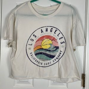 Grayson/Threads cream  cropped tee shirt XXL